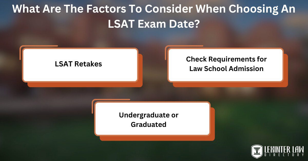 When To Take The LSAT? Factors And Dates What Are The Factors To Consider When Choosing An LSAT Exam Date?